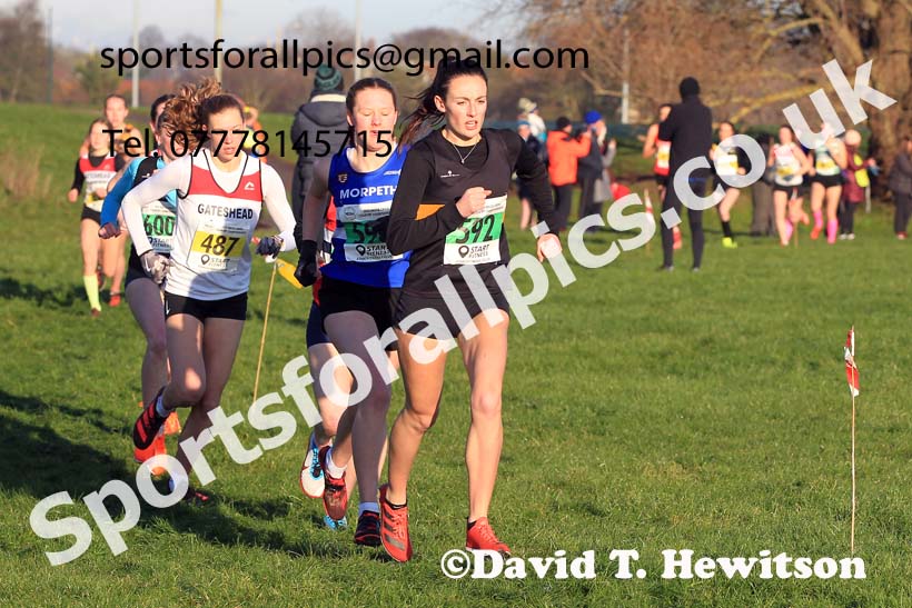 Womens under-17s and under-20s, 2022 North Eastern Cross Country Champs., Temple Park, South Shields.  Photo: David T. Hewitson/Sports for All Pics